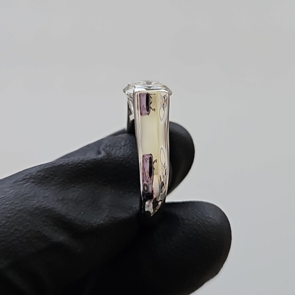 2ct Round Moissanite Floating Ring - image 2